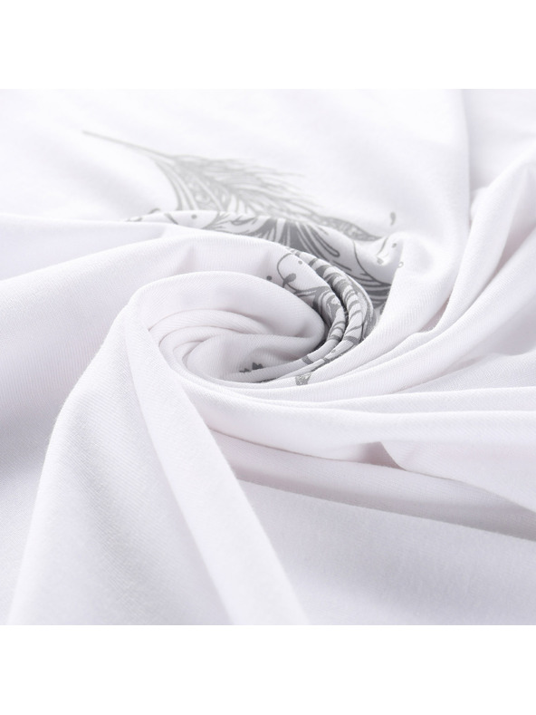 ALPINE PRO Dámske tričko z nezvraskavého materiálu ALPINE PRO OMBA 2 white varianta pc