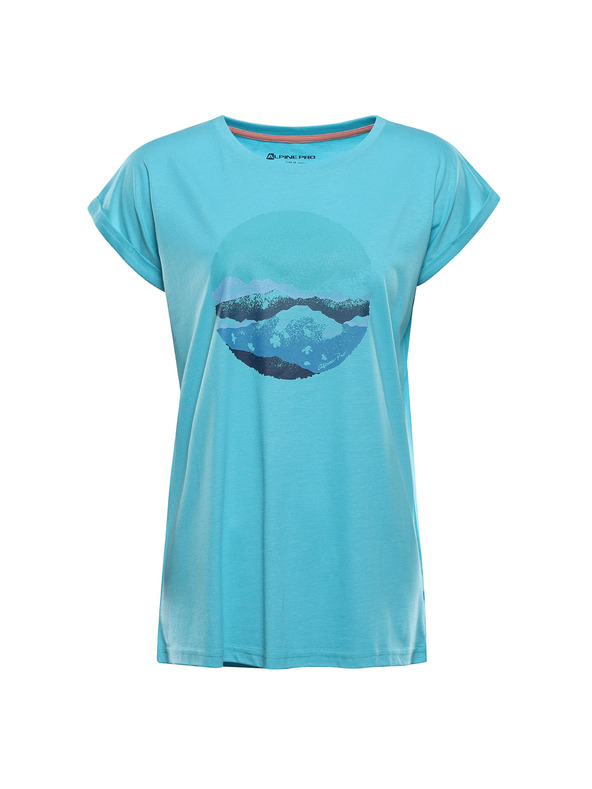 ALPINE PRO Dámske tričko z nezvraskavého materiálu ALPINE PRO OMBA 2 curacao varianta pb