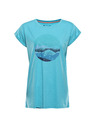 ALPINE PRO Dámske tričko z nezvraskavého materiálu ALPINE PRO OMBA 2 curacao varianta pb