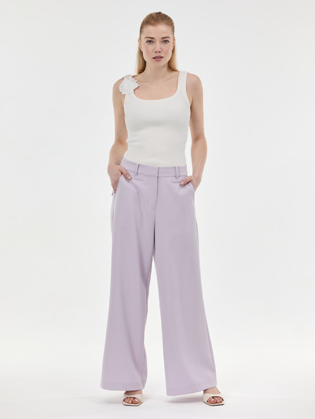 Orsay Svetlofialové široké dámske nohavice ORSAY