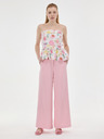 Orsay Svetloružové široké dámske nohavice ORSAY