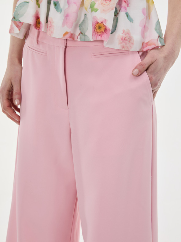 Orsay Svetloružové široké dámske nohavice ORSAY