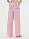 Orsay Svetloružové široké dámske nohavice ORSAY
