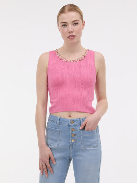 Orsay Ružové dámske tielko s aplikáciou ORSAY