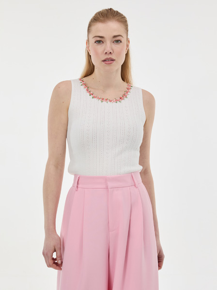 Orsay Biele dámske tielko s aplikáciou ORSAY