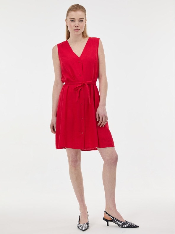 Orsay Červené dámske šaty bez rukávov ORSAY