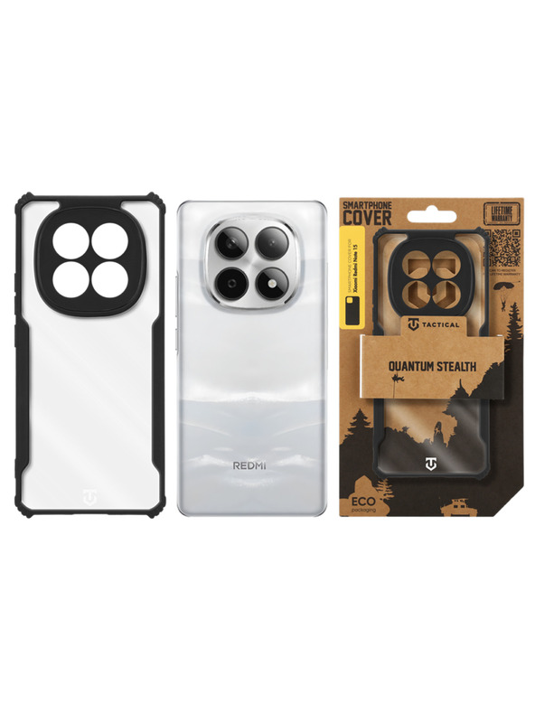 Tactical Tactical Quantum Stealth Kryt pre Xiaomi Redmi Note 15 5G Clear/Black
