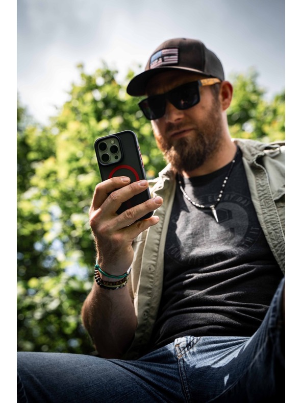 Tactical Tactical MagForce Hyperstealth 2.0 Puzdro pre Apple iPhone 14 Black/Red