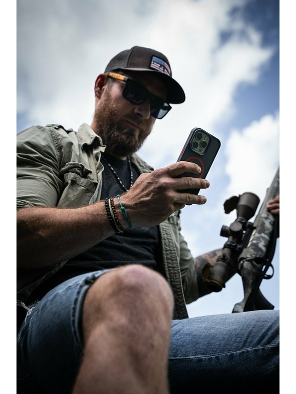 Tactical Tactical MagForce Hyperstealth 2.0 Puzdro pre Apple iPhone 14 Black/Red