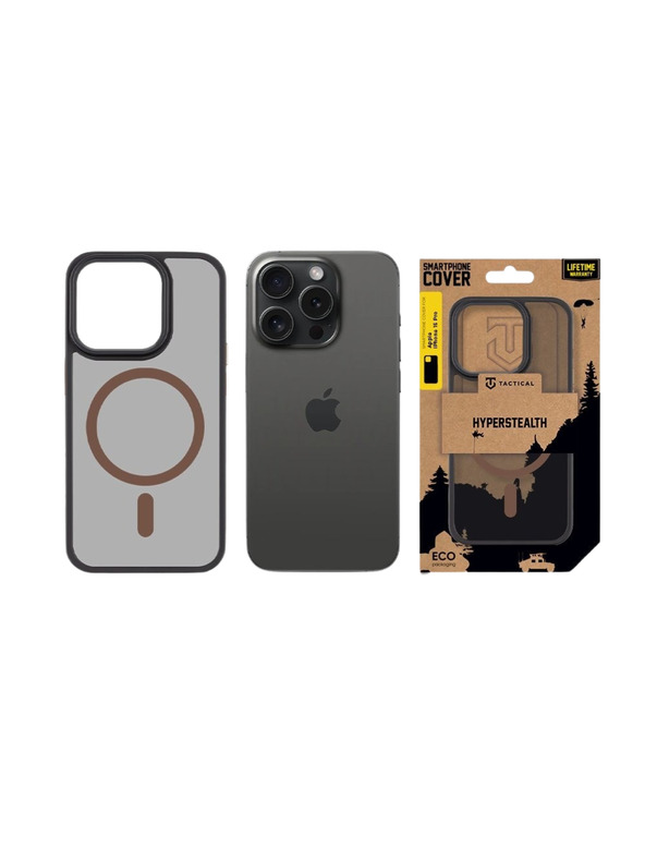Tactical Tactical MagForce Hyperstealth 2.0 Puzdro pre Apple iPhone 15 Pro Black/Moucha Moose