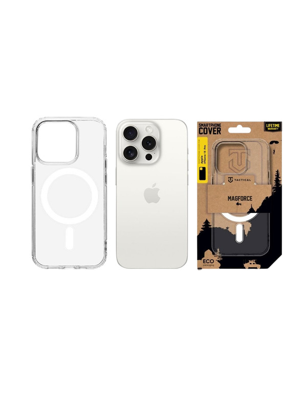 Tactical Tactical MagForce Puzdro pre Apple iPhone 15 Pro Transparent
