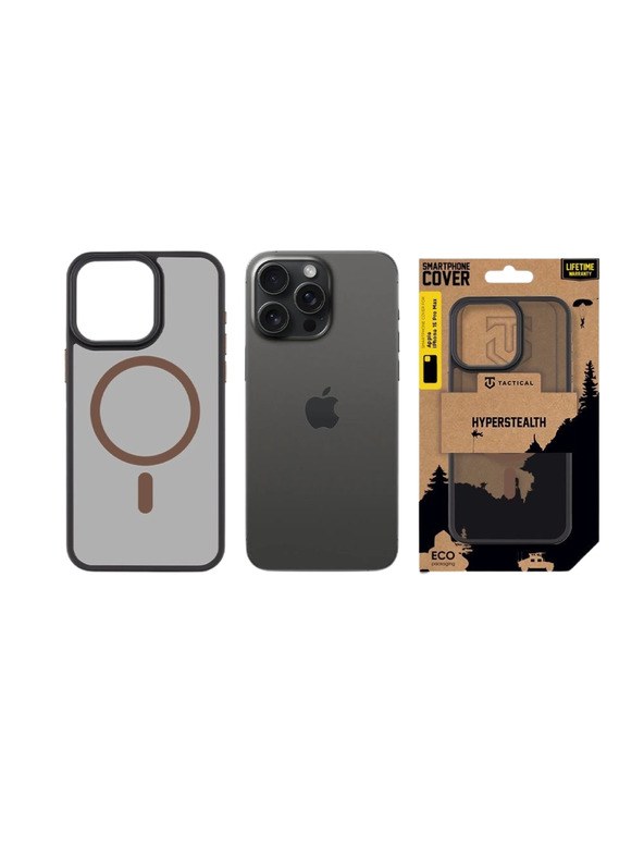 Tactical Tactical MagForce Hyperstealth 2.0 Puzdro pre Apple iPhone 15 Pro Max Black/Moucha Moose