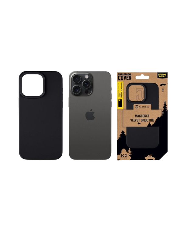Tactical Tactical MagForce Velvet Smoothie Puzdro pre Apple iPhone 15 Pro Max Asphalt
