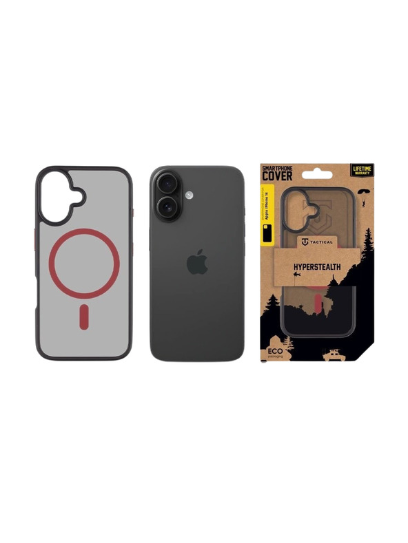 Tactical Tactical MagForce Hyperstealth 2.0 Puzdro pre Apple iPhone 16 Black/Red