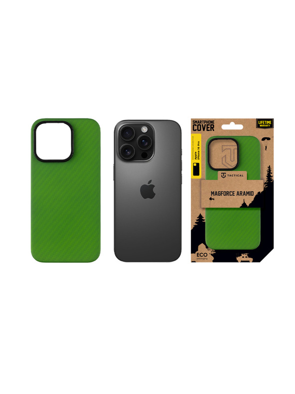 Tactical Tactical MagForce Aramid Kryt pre Apple iPhone 16 Pro Green Toad