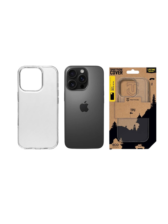 Tactical Tactical TPU Kryt pre Apple iPhone 16 Pro Transparent