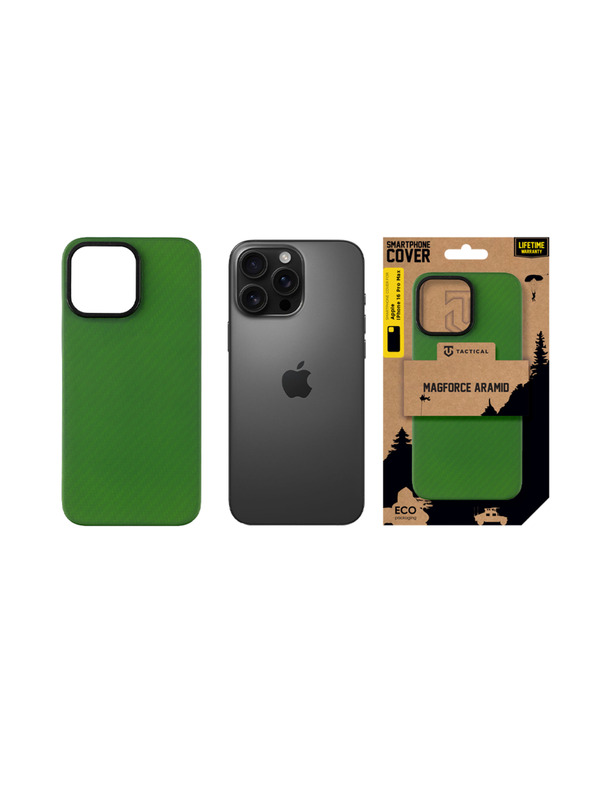 Tactical Tactical MagForce Aramid Kryt pre Apple iPhone 16 Pro Max Green Toad