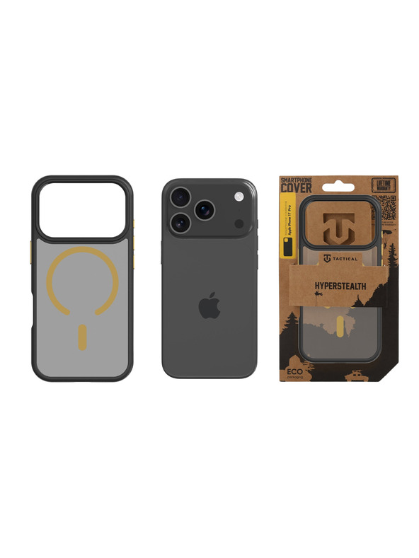 Tactical Tactical MagForce Hyperstealth 2.0 Obal pre Apple iPhone 17 Pro Black/Yellow