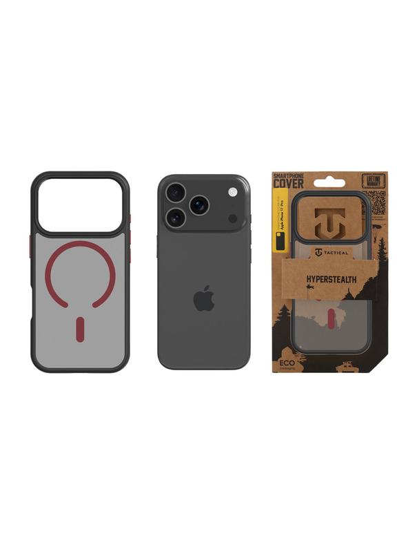 Tactical Tactical MagForce Hyperstealth 2.0 Puzdro pre Apple iPhone 17 Pro Black/Red