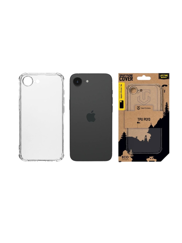 Tactical Tactical TPU Plyo Puzdro pre Apple iPhone 16e/17e Transparent