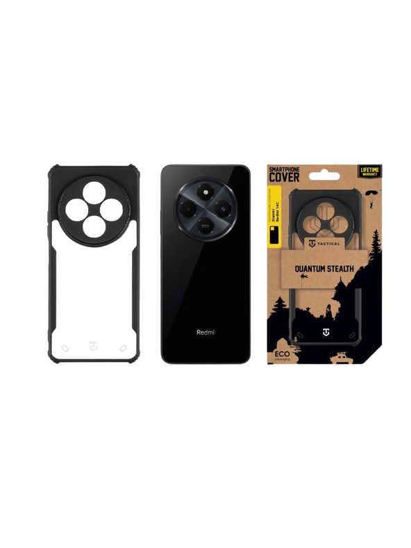 Tactical Tactical Quantum Stealth Kryt pre Xiaomi Redmi 14C 4G/A4 5G/Poco C75 Clear/Black