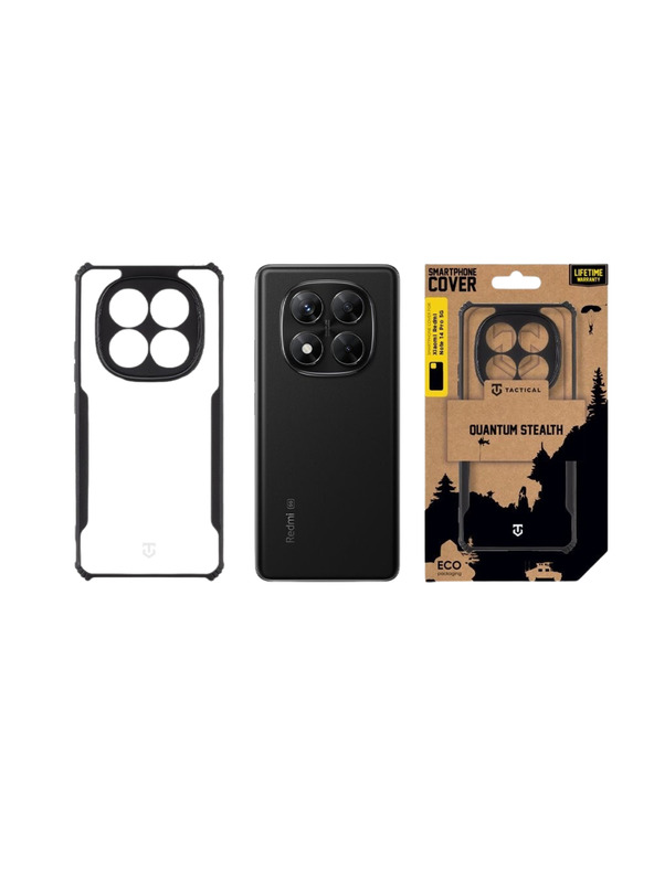Tactical Tactical Quantum Stealth Kryt pre Xiaomi Redmi Note 14 Pro 5G/X7 5G Clear/Black