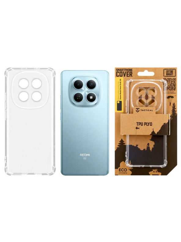 Tactical Tactical TPU Plyo Kryt pre Xiaomi Redmi Note 15 4G/5G Transparent