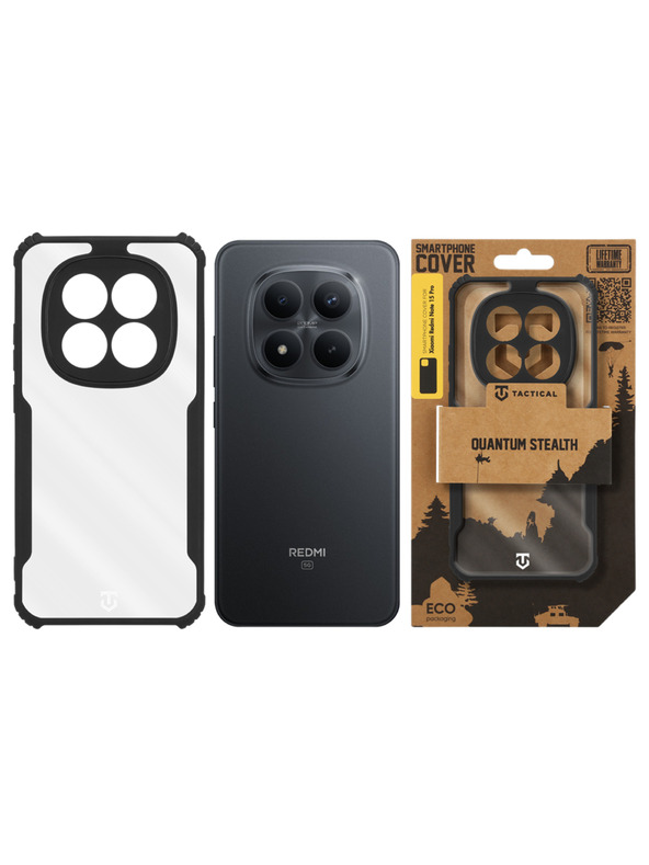 Tactical Tactical Quantum Stealth Kryt pre Xiaomi Redmi Note 15 Pro Clear/Black