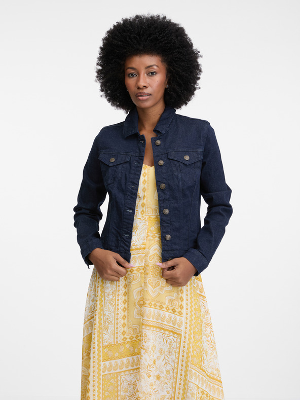 Orsay Tmavomodrá dámska džínsová bunda ORSAY