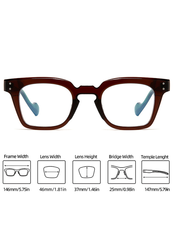 VEYREY VeyRey hranatých slnečné okuliare Tamp modrá obruč číre sklá