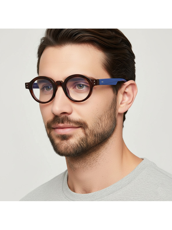 VEYREY VeyRey okuliarov slnečné okuliare Parpen modrá obruč číre sklá