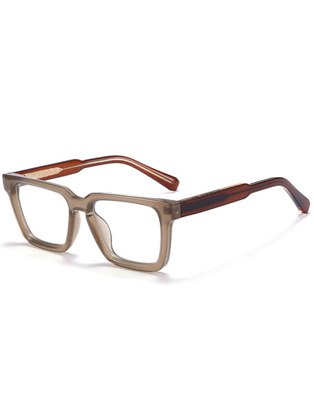 VEYREY VeyRey hranatých slnečné okuliare Shabow hnedá obruč číre sklá