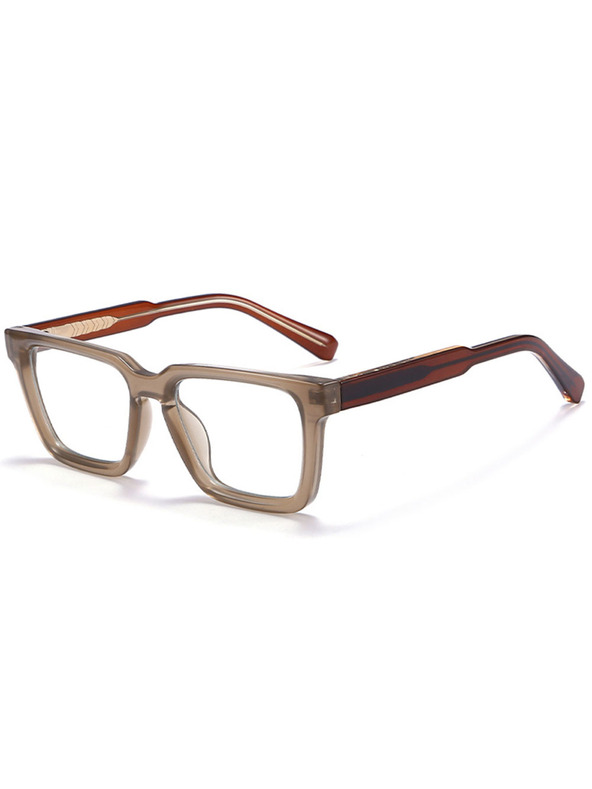 VEYREY VeyRey hranatých slnečné okuliare Shabow hnedá obruč číre sklá