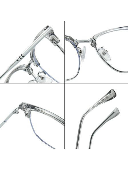 VEYREY VeyRey nerd slnečné okuliare Gruvunk strieborná obruba čiré sklá