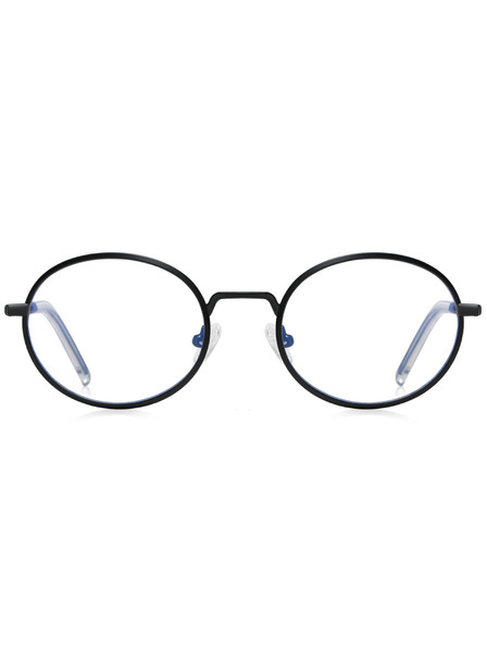 VEYREY VeyRey ľanové slnečné okuliare Ropug čierna obruba čiré sklá