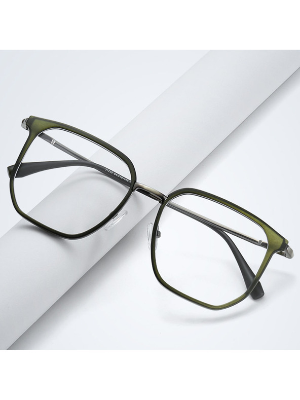 VEYREY VeyRey hranatné slnečné okuliare Korn čierna/viacfarebná/zelená obruba čiré sklá