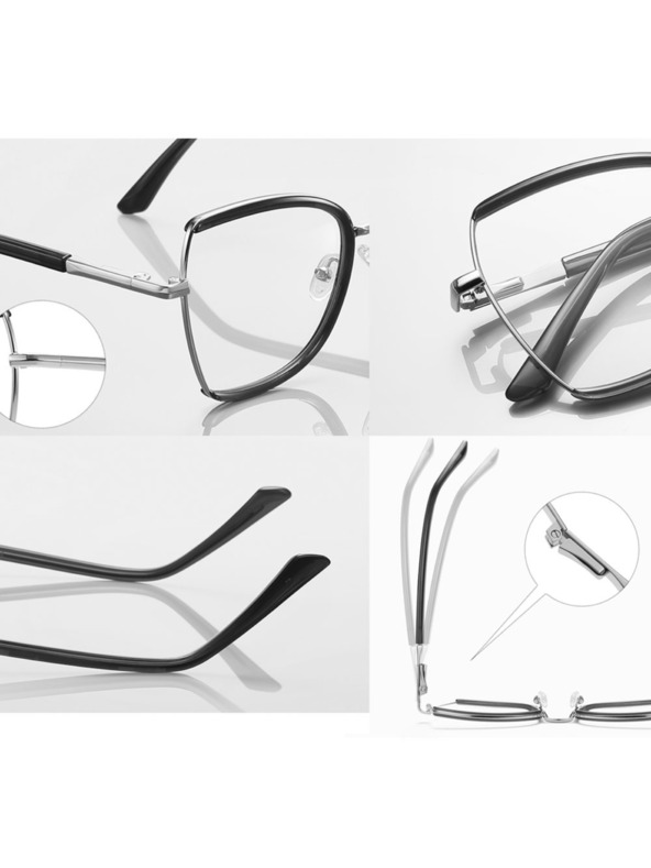 VEYREY VeyRey dámske oversize dámske okuliare blokujúce modré svetlo Zep transparentná obruba čiré sklá