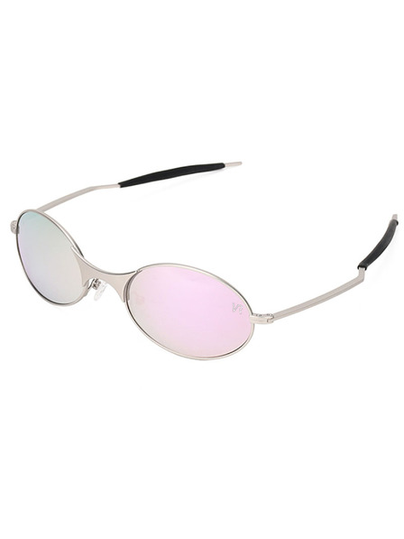 VEYREY VeyRey oválne polarizačné slnečné okuliare Pemu šedá obruba ružové sklá