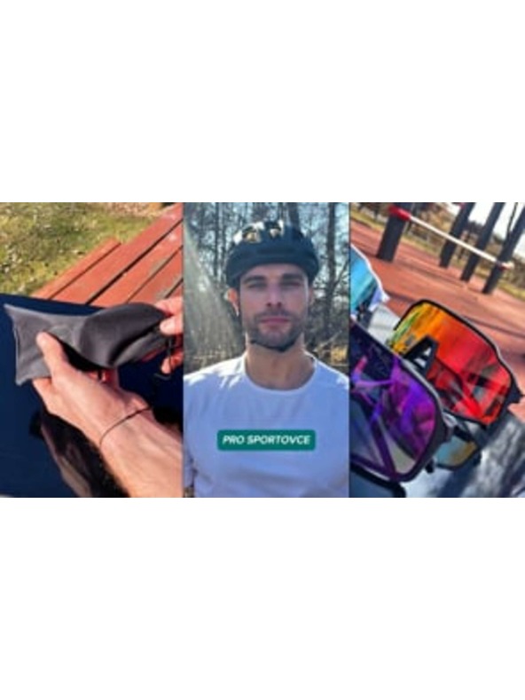 VEYREY VeyRey detské športové slnečné okuliare Wegub čierna obruba nebeská sklá