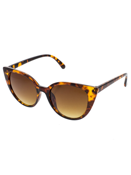 OEM OEM dámske oválne slnečné okuliare Noblest leopard obruba hnedá sklá