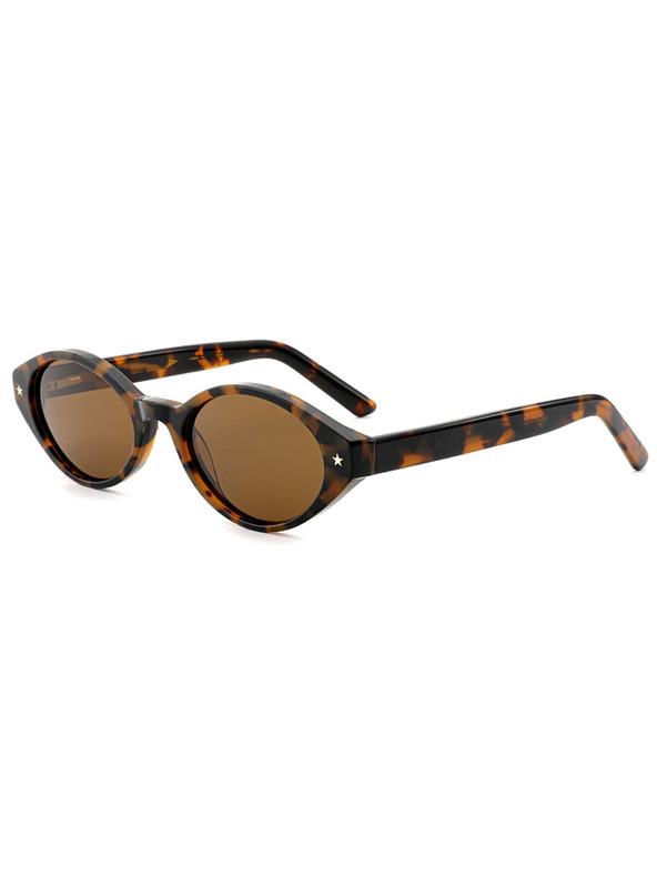 VEYREY VeyRey dámske cat-eye acetátové polarizačné slnečné okuliare Aest leopard obruba hnedá sklá