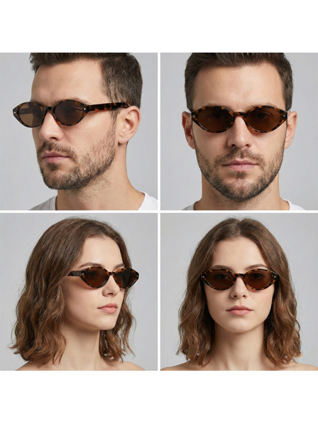 VEYREY VeyRey dámske cat-eye acetátové polarizačné slnečné okuliare Aest leopard obruba hnedá sklá