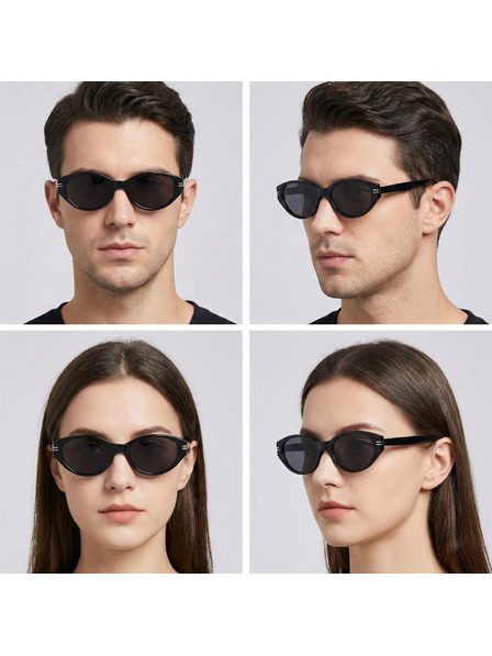 VEYREY VeyRey dámske cat-eye polarizačné slnečné okuliare Hupi čierna obruba čierne sklá