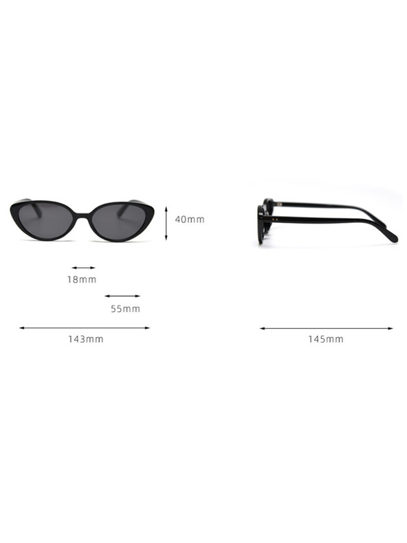 VEYREY VeyRey dámske cat-eye polarizačné slnečné okuliare Duoom čierna obruba čierne sklá