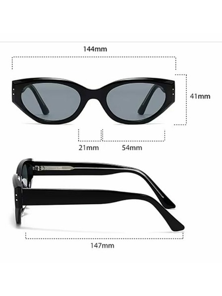 VEYREY VeyRey cat-eye slnečné okuliare Nontu čierna obruba čierne sklá