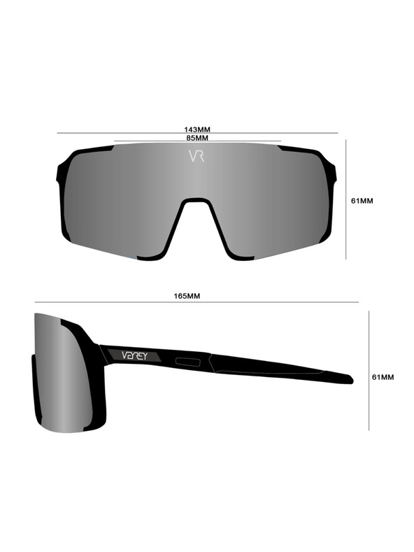 VEYREY VeyRey športové slnečné okuliare Burub čierna obruba zlaté sklá