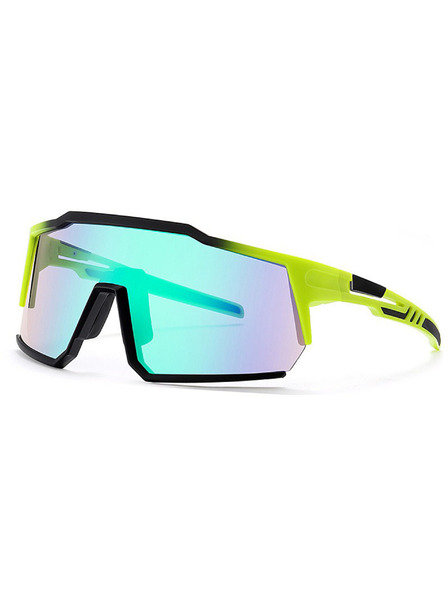 VEYREY VeyRey športové slnečné okuliare Adha čierny rám zelené sklá