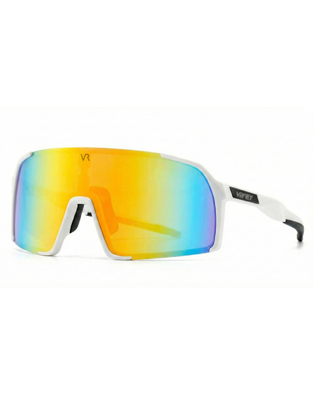 VEYREY VeyRey športové slnečné okuliare Burub biely rám zlaté sklá