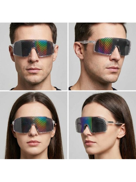 VEYREY VeyRey športové slnečné okuliare Ogharod (hologram Carbon) transparentný rám viacfarebné sklá
