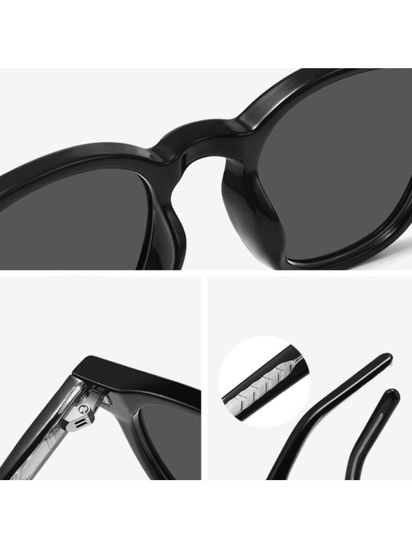 VEYREY VeyRey nerd polarizačné slnečné okuliare Aiyou transparentný rám žlté sklá